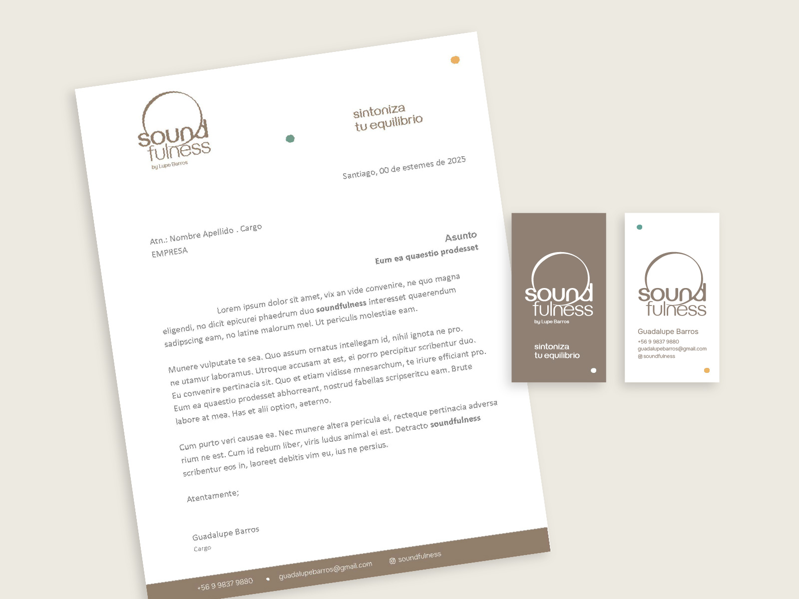 soundfulness_04_1600x1200px diseño de identidad visual. logotipo, manual de lineamientos gráficos, papelería, brand statement